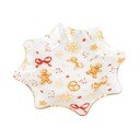 Fehér szervírozó üveg tányér karácsonyi mintával ø 15 cm Gingerbread – Dakls