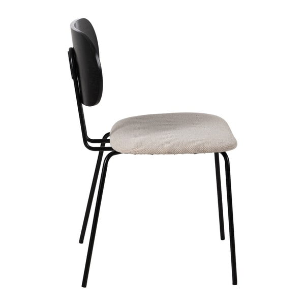 Fehér-fekete étkezőszék szett 4 db-os Cleo – Ixia-image-3