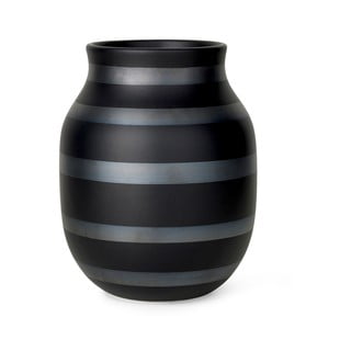 Fekete kerámia váza ø 16 cm Omaggio - Kähler Design