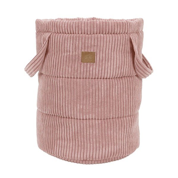 Rózsaszín textil játéktároló kosár ø 39x50 cm – Meowbaby