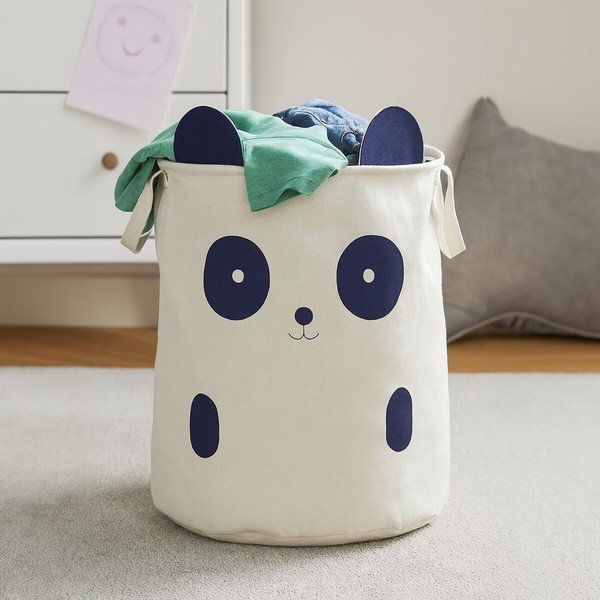 Fehér textil játéktároló kosár ø 38x48 cm Mimo Panda Face – Premier Housewares-image-2
