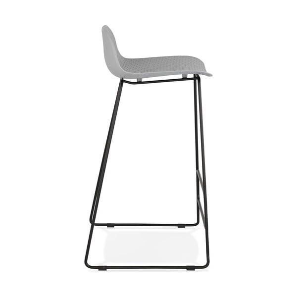 Slade szürke bárszék fekete lábakkal, ülésmagasság 76 cm - Kokoon-image-3