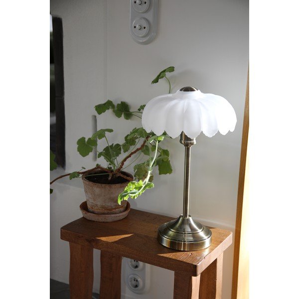 Krémszínű-sárgaréz színű asztali lámpa (magasság 43 cm) Kurage – Markslöjd-image-1