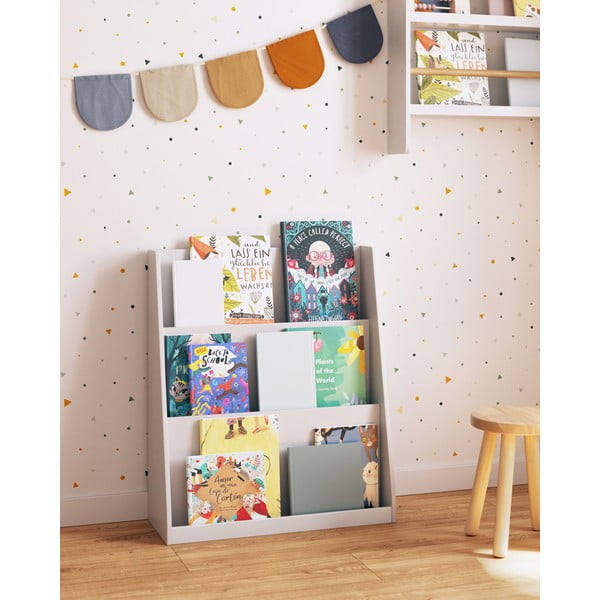 Fehér gyerek könyvespolc 59,5x69,5x23 cm Adiventina – Kave Home-image-1