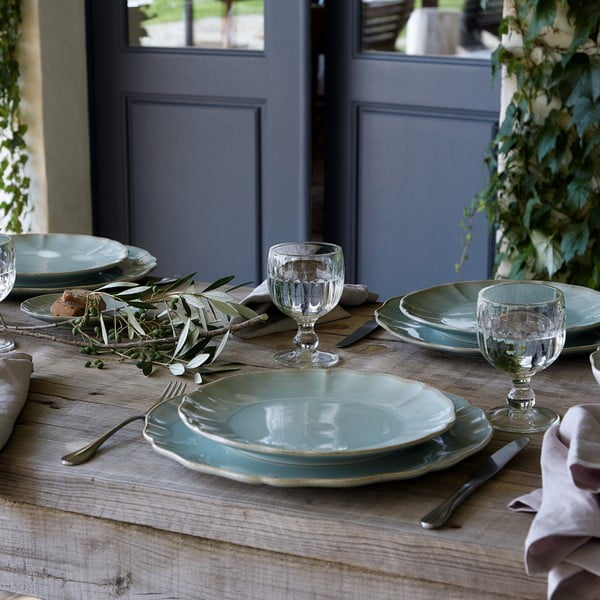 Alentejo türkiz agyagkerámia tányér, ⌀ 27 cm - Costa Nova-image-2