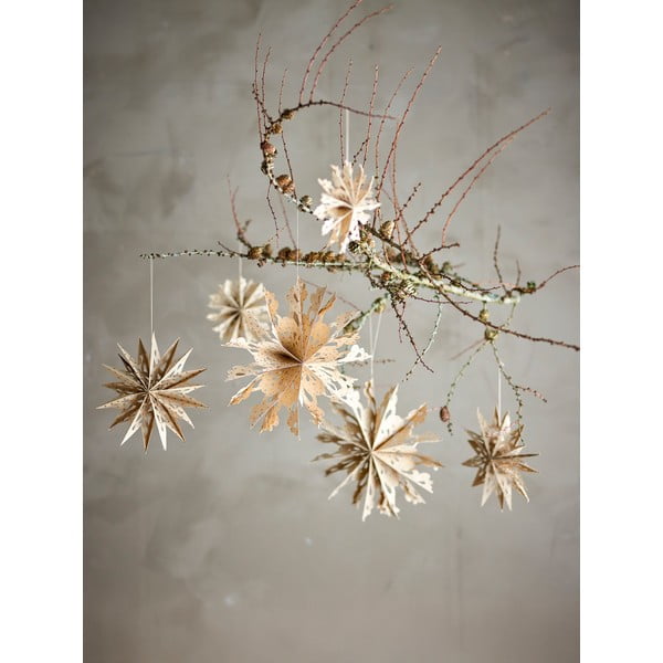 Papír karácsonyi függődísz készlet 6 db-os Star – Bloomingville-image-1