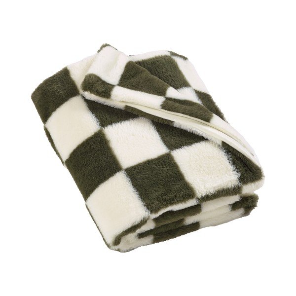 Fehér-zöld takaró 130x170 cm Cosy Soft Checkerboard – Catherine Lansfield