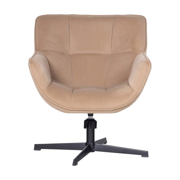 Bézs forgó bársony fotel Wibo – WOOOD-image-2