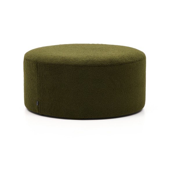 Zöld buklé puff Kaeli – Kave Home