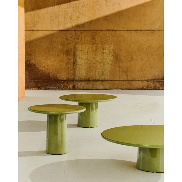 Beton kerek kerti dohányzóasztal ø 85 cm Albanella – Kave Home-image-3