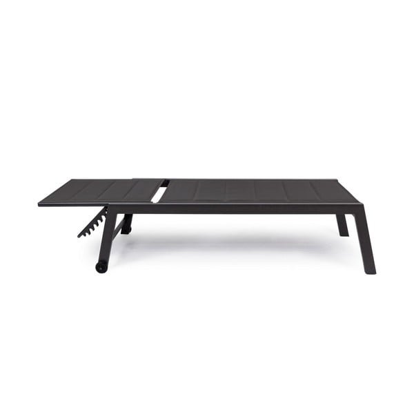 Antracitszürke fém kerti napozóágy Hilde   – Bizzotto-image-2