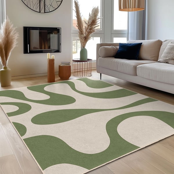 Zöld mosható szőnyeg 80x150 cm Matcha Latte – Mila Home-image-3