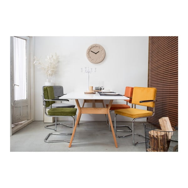 Fekete kárpitozott karfás-hinta étkezőszék szett 2 db-os – Zuiver-image-2