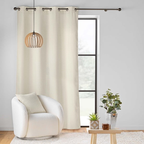 Bézs bársony függöny 140x260 cm Swing – douceur d'intérieur-image-3