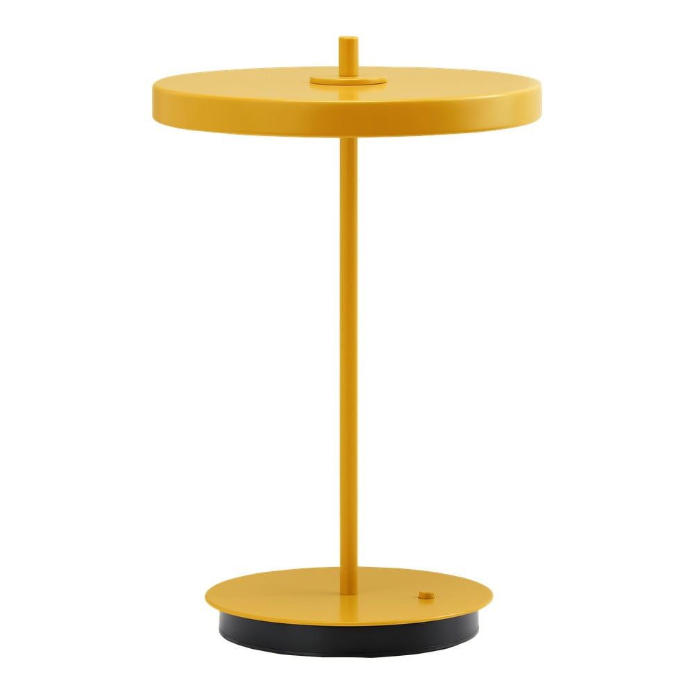 Sárga fém LED asztali lámpa fém búrával (magasság 31 cm) Asteria Move  UMAGE