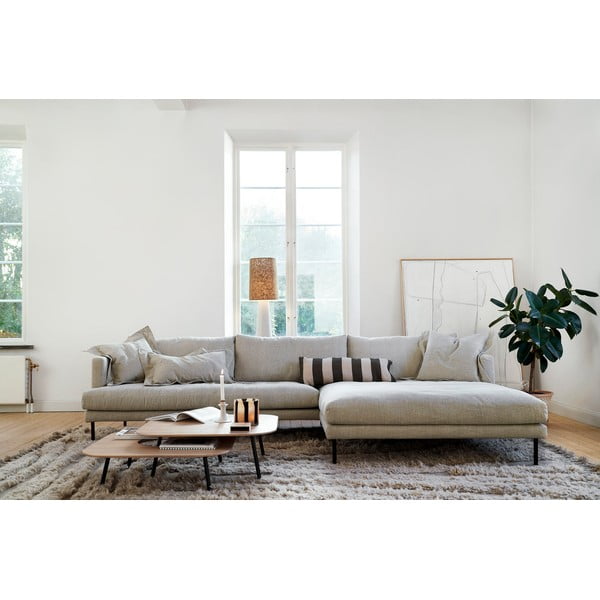 Krémszínű sarokkanapé (jobb oldali) Britt – Sits-image-3