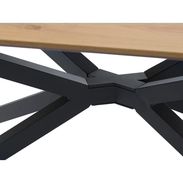 Étkezőasztal tölgyfa dekoros asztallappal 100x200 cm Cesura – Unique Furniture-image-3