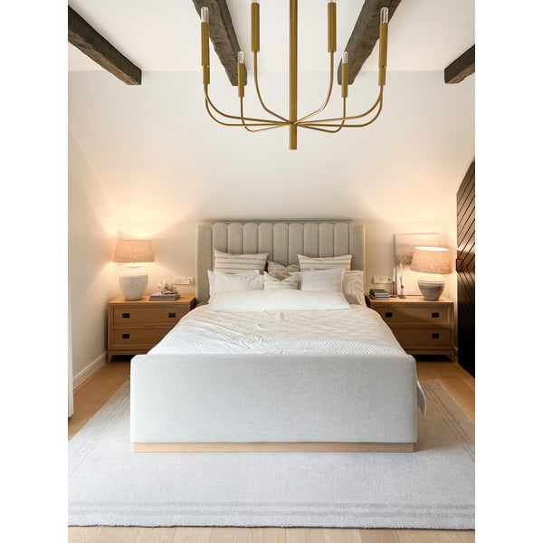 Krémszínű gyapjú szőnyeg 200x300 cm Calisia M Grid Rim – Agnella-image-3