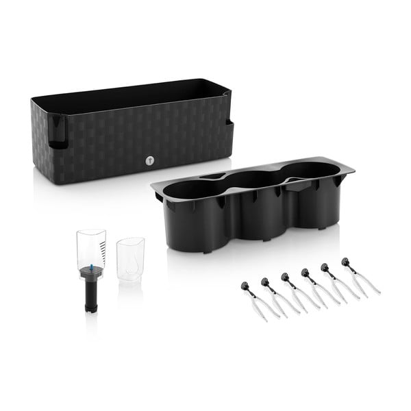 Cobble Trio zöld önöntözős kaspó, 40 x 14 cm - Flower Lover-image-3