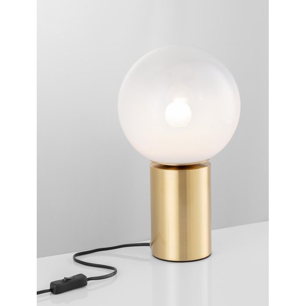 Fehér-aranyszínű üveg asztali lámpa (magasság 35,5 cm) Vita – Nova Luce-image-2