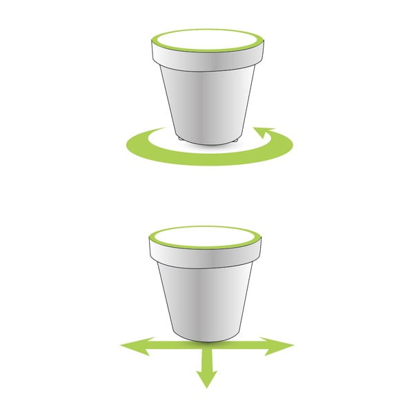 Metro Twist szürke-fehér kaspó, ø 29,5 cm - Gardenico-image-1