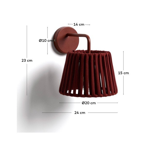 Napelemes LED fali kültéri lámpa (magasság 23 cm) Aldet – Kave Home-image-4