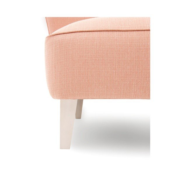 Sandy világos rózsaszín fotel világos lábakkal - Vivonita-image-4