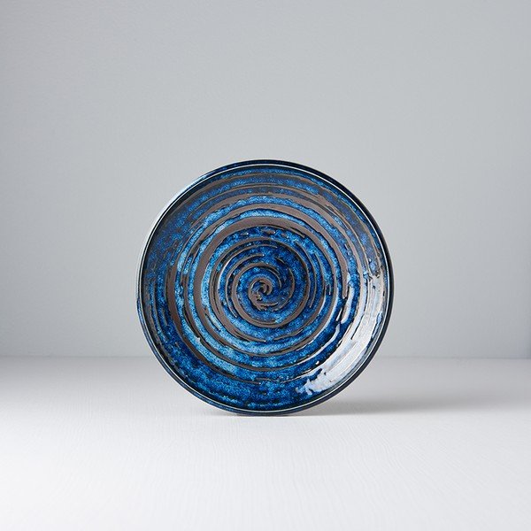 Copper Swirl kék kerámia tányér, ø 20 cm - MIJ-image-3