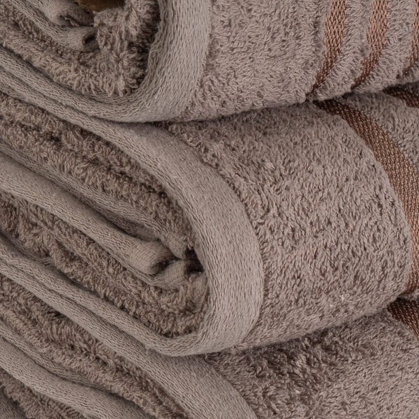 Barna frottír pamut fürdőlepedő 70x140 cm Simple – Casa Selección-image-3