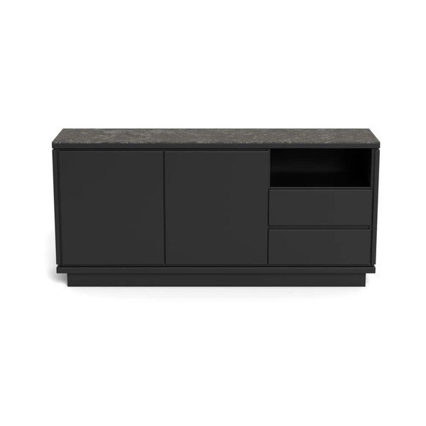 Fekete MDF komód 160x75x40 cm Tribeca – Actona-image-3