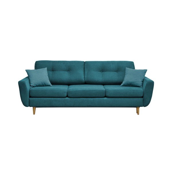 Rose türkiz kinyitható kanapé világos lábakkal - Mazzini Sofas-image-3