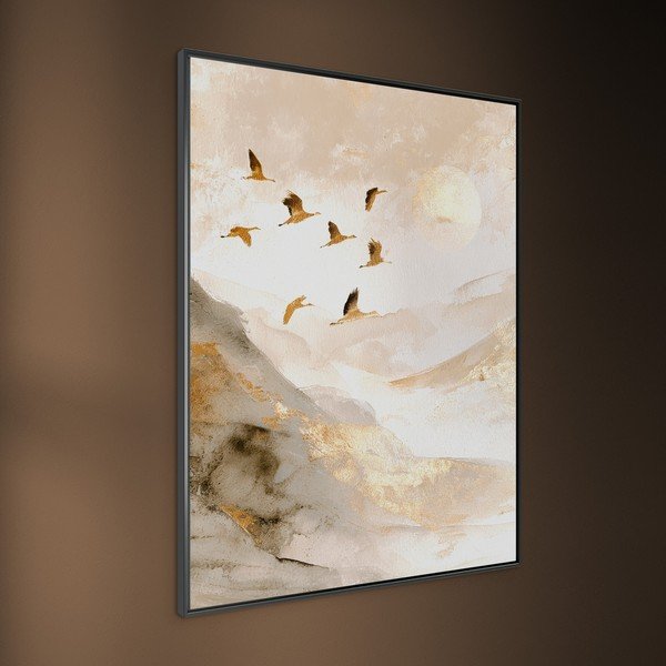 Nyomtatott keretezett kép 60x80 cm Golden Peaks II – Styler-image-3