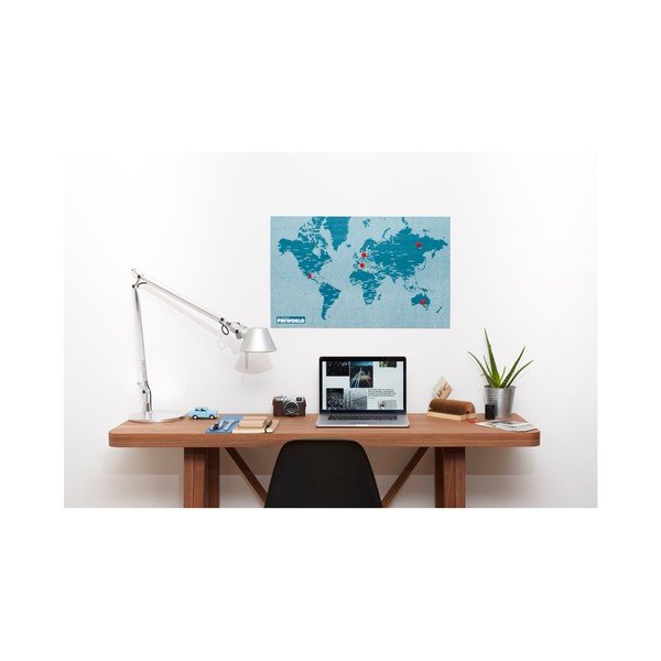 Pin World kék falitérkép, 126 x 68 cm - Palomar-image-2
