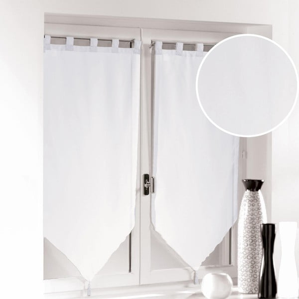 Fehér voile fényáteresztő függöny szett 2 db-os 60x160 cm Voiline – douceur d'intérieur-image-2