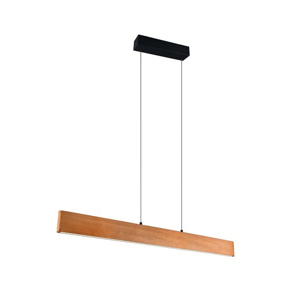 Natúr színű LED függőlámpa fa búrával Edgewood – Trio-image-3