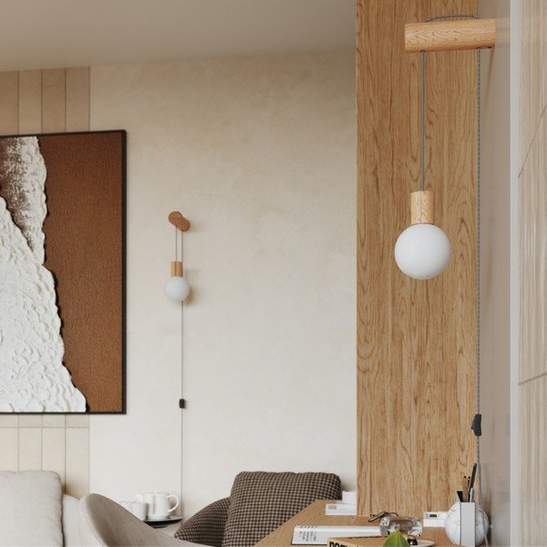 Natúr színű fali lámpa Arcadia – Sollux-image-1