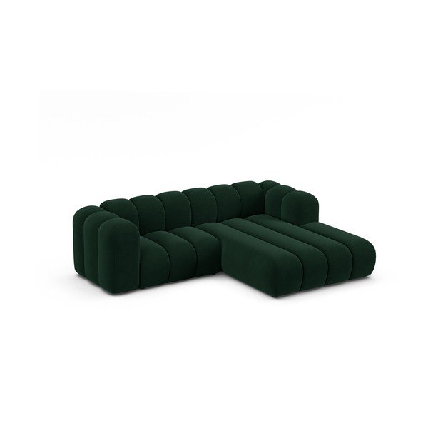 Sötétzöld sarokkanapé (jobb oldali) Lupine – Micadoni Home-image-1