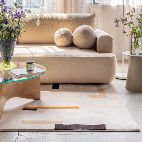 Narancssárga-krémszínű szőnyeg 140x200 cm Linea – Universal-image-1