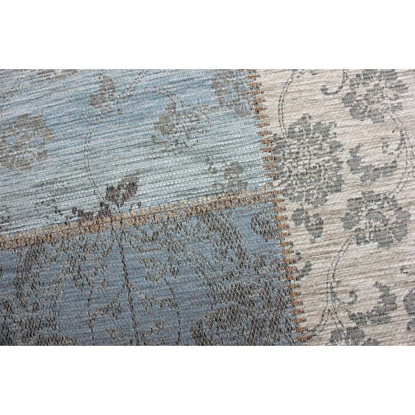 Patchwork Chenille Duck Egg kékesszürke szőnyeg, 120 x 170 cm - Flair Rugs-image-4