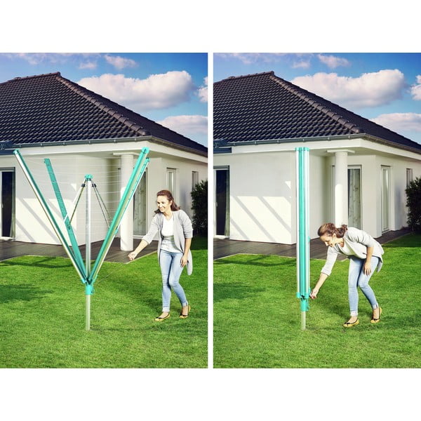 Ezüstszínű kerti ruhaszárító 60 m Linomatic 600 Deluxe Cover – LEIFHEIT-image-3