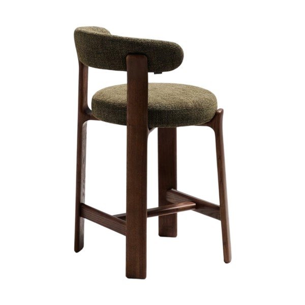 Zöld-sötét natúr színű kőrisfa bárszék (ülésmagasság 65 cm) Granite – Kave Home-image-4