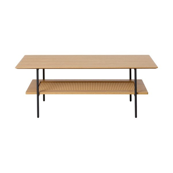 Natúr színű dohányzóasztal tölgyfa dekorral 55x110 cm Pensacola – Unique Furniture-image-1