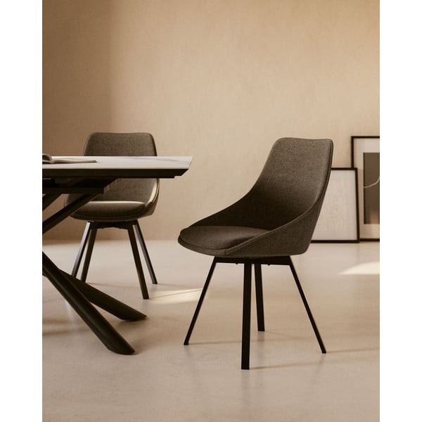 Sötétszürke étkezőszék Jenna – Kave Home-image-1