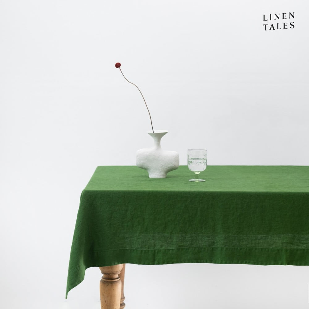 Len asztalterítő 140x250 cm True Green  Linen Tales