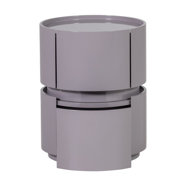 Világosszürke fényes éjjeliszekrény Lunex – WOOOD-image-3