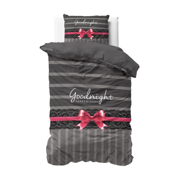 Goodnight Ribbon egyszemélyes ágyneműhuzat garnitúra pamutból, 140 x 220 cm - Sleeptime