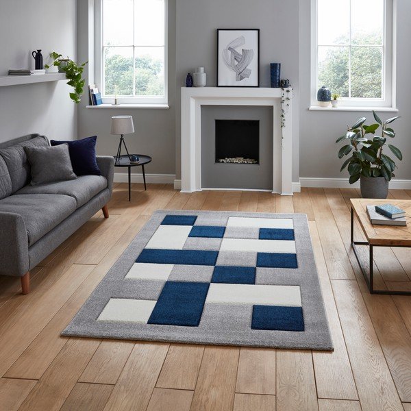 Brooklyn kék-szürke szőnyeg, 160 x 220 cm - Think Rugs-image-1