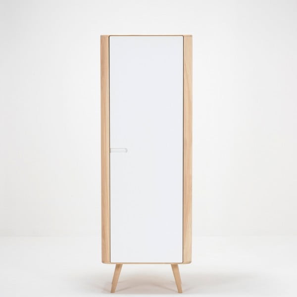 Ruhásszekrény tömör tölgyfa szerkezettel, szélesség 60 cm - Gazzda-image-2