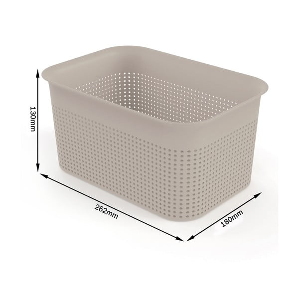 Bézs tárolókosár újrahasznosított műanyagból Brisen - Rotho-image-4