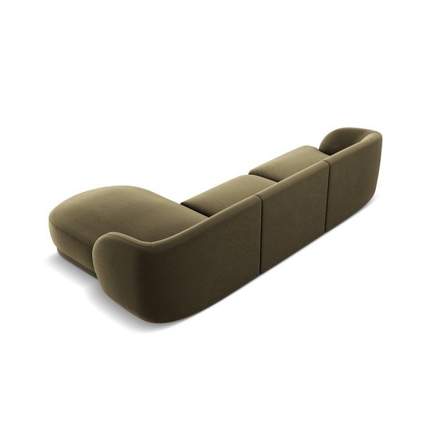 Zöld bársony sarokkanapé (jobb oldali) Miley  – Micadoni Home-image-3